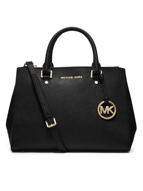 saffiano leather schwarz michael kors|Michael Kors saffiano bag black.